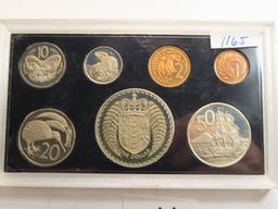 1971 New Zealand Proof Set, 7 Coins, only 5000 sets minted, sealed