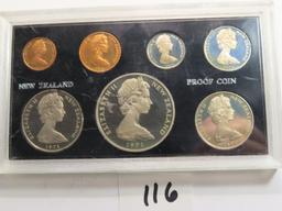 1971 New Zealand Proof Set, 7 Coins, only 5000 sets minted, sealed