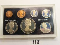 1971 New Zealand Proof Set, 7 Coins, only 5000 sets minted, sealed