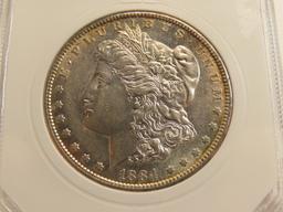 1884-S Silver Morgan Dollar, PCI Graded MS60