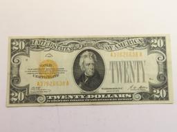 1928 Twenty Dollar Gold Certificate, Woods-Mellon, Very Nice