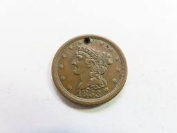1853 Half Cent (Holed)