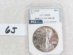1989 American Silver Eagle, PCI Graded MS70