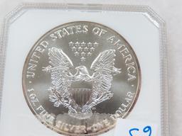 1989 American Silver Eagle, PCI Graded MS70
