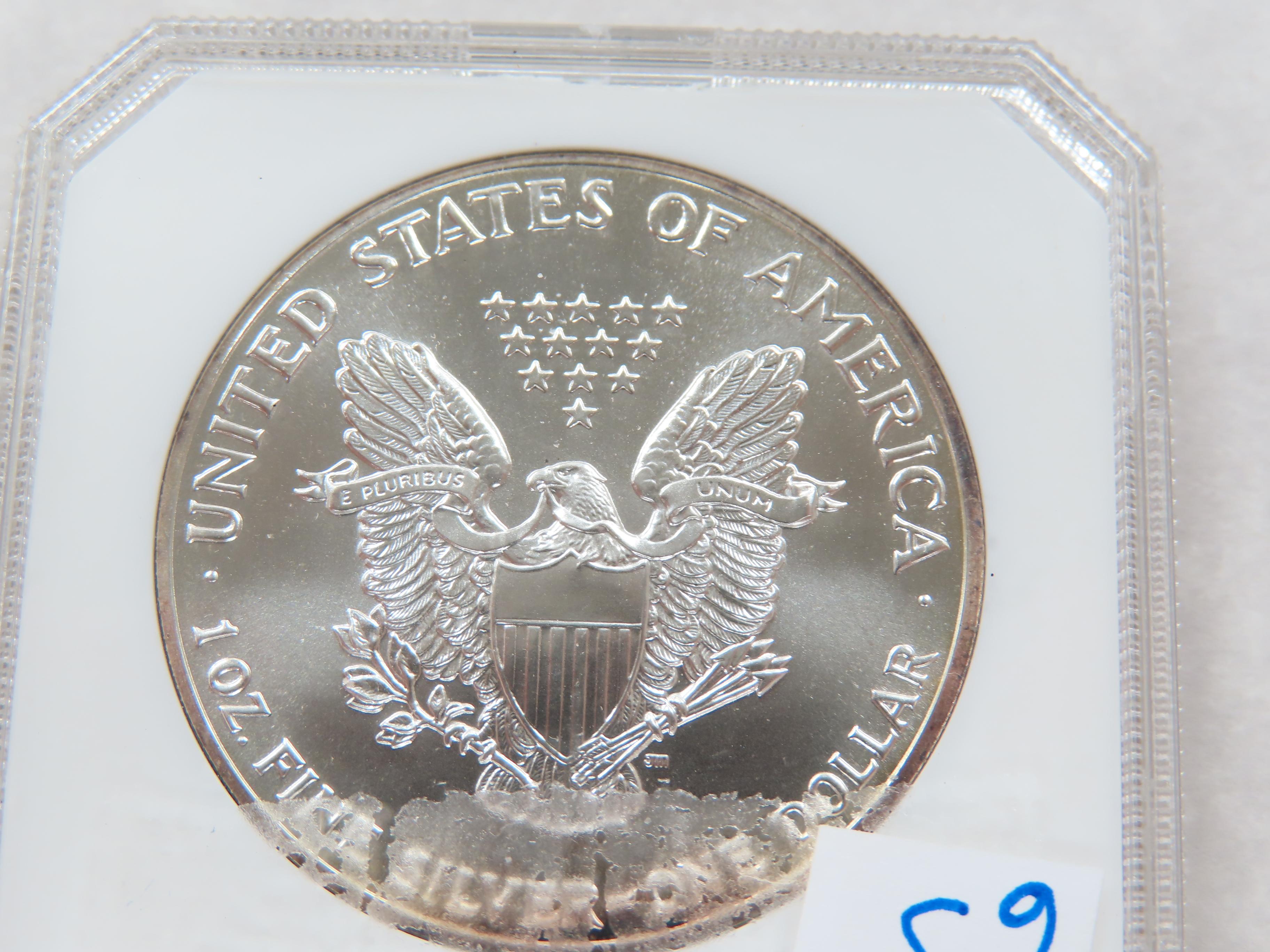 1989 American Silver Eagle, PCI Graded MS70