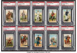 Twenty-Three (23) For One Money: 1909-13 T81 Recruit "Military Series" PSA Grade Partial Set (23/50)