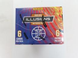 2020-21 Panini Illusions Blaster Box, 6 cards per pack, 6 packs per box. Unopened, Factory Sealed.