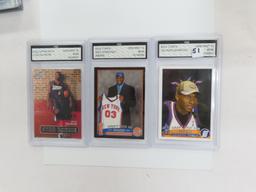 All One Money: Three (3) FGS Graded 10 2002-03 Rookie Cards incl. Leandro Barbosa.