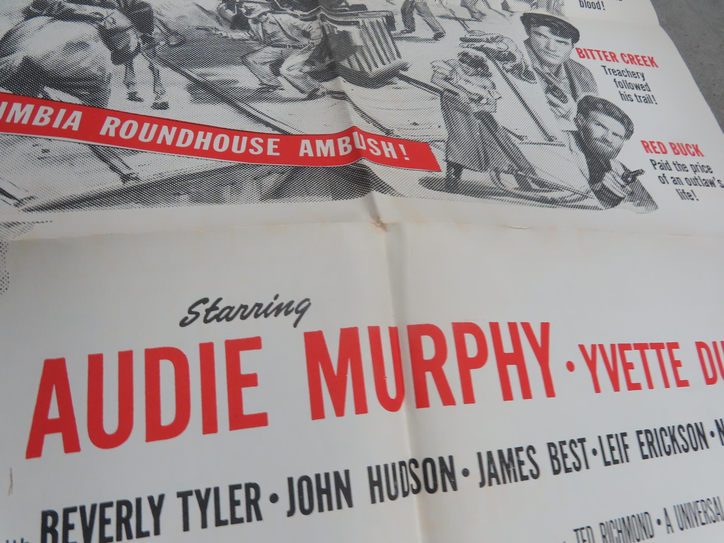 The Cimarron Kid Vintage movie poster, Audie Murphy.