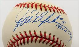 Jim Lefebvre Signed ONL Baseball inscri. #5 1965 NL ROY. Guaranteed to PASS Any JSA, PSA or Beckett