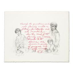 Edna Hibel (1917-2014), "The Family Suite Edition III" 4-Piece Ltd Ed Lithos, JC INV #1711