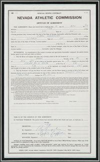 1994 Oscar De La Hoya & Carl Griffith Signed Contract Display, $125 Shipping