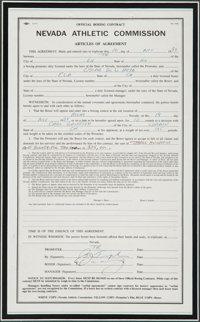 1994 Oscar De La Hoya & Carl Griffith Signed Contract Display, $125 Shipping