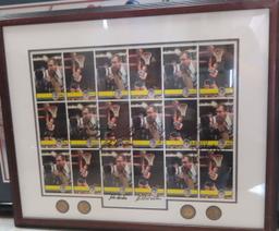 $58 Shipping: 28"x34" John Wooden and Bill Walton Double Signed UCLA Bruins Print, Matted and Framed