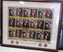 $58 Shipping: 28"x34" John Wooden and Bill Walton Double Signed UCLA Bruins Print, Matted and Framed