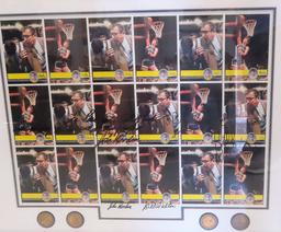 $58 Shipping: 28"x34" John Wooden and Bill Walton Double Signed UCLA Bruins Print, Matted and Framed