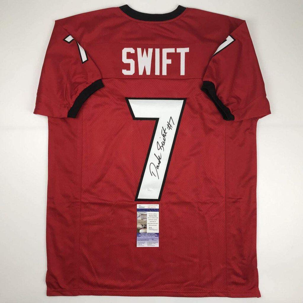 Signed D'Andre Swift Georgia Red College Football Jersey JSA COA