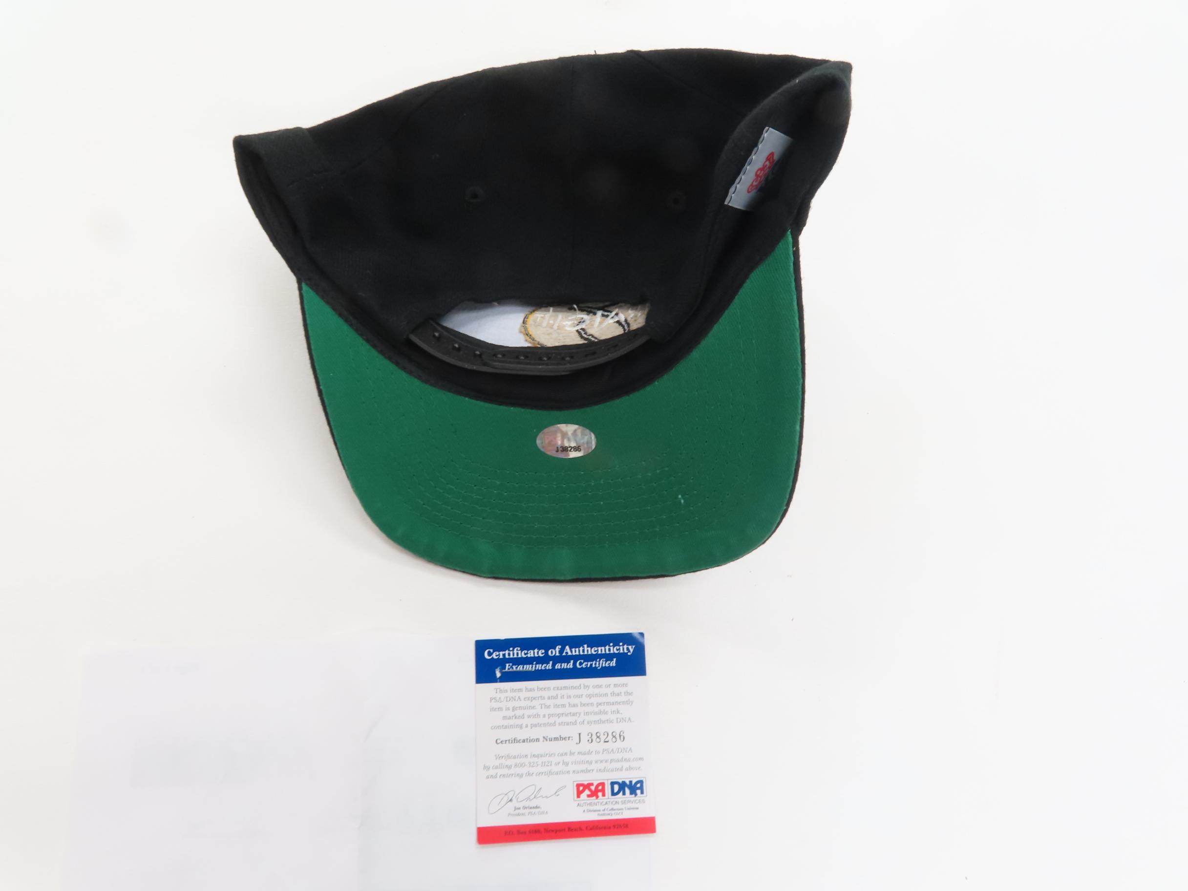 Bill Russell (NBA HOFer, Deceased 2022) Signed 8 Straight Cap with PSA/DNA COA # J38286. 100%