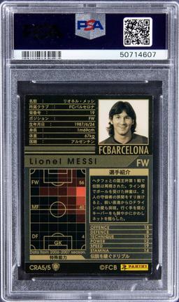2006-07 Panini WCCF "Intercontinental Clubs Crack" #CRA5 Lionel Messi - PSA NM-MT 8