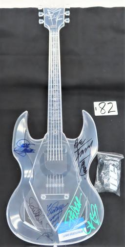 KISS Band signed Autographed AIR GUITAR with Authentication Direct COA, # 2337406