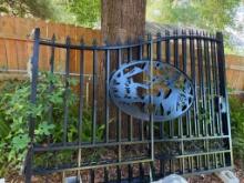 20ft. Bi-Parting Dual Swing Steel Gate Stag Deer