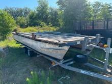 Pontoon Barge with Trailer