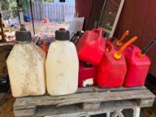 Lots of Gas Cans and Echo Blower