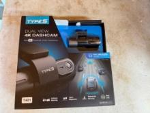 TYPES T401 4K Dual View Dash Cam with AI-Powered Driver Assistance - New