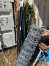 (17) Metal Fence Posts and Fencing