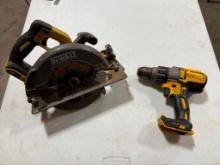 DeWalt DCD996 20V MAX XR Cordless 3-Speed Hammer Drill & DCS575 FLEXVOLT 60V MAX Circular Saw
