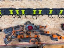 (10) 18V Ridgid Cordless Tools, (2) Batteries and Charger