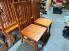 (12) Wood Dining Room Chairs