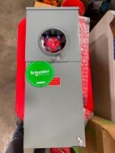 Square D - RC816F200C Homeline 200-Amp Main Breaker 8-Space 16-Circuit Outdoor Overhead/Underground