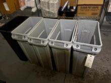 (5) Trash Cans - Rubbermaid SlimJim, etc