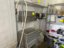 3 Tier Wire Rolling Shelf Rack (Contents NOT INCLUDED)