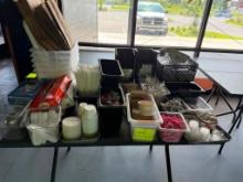 Misc Plasticware, Condiments, Bins, Gloves, etc