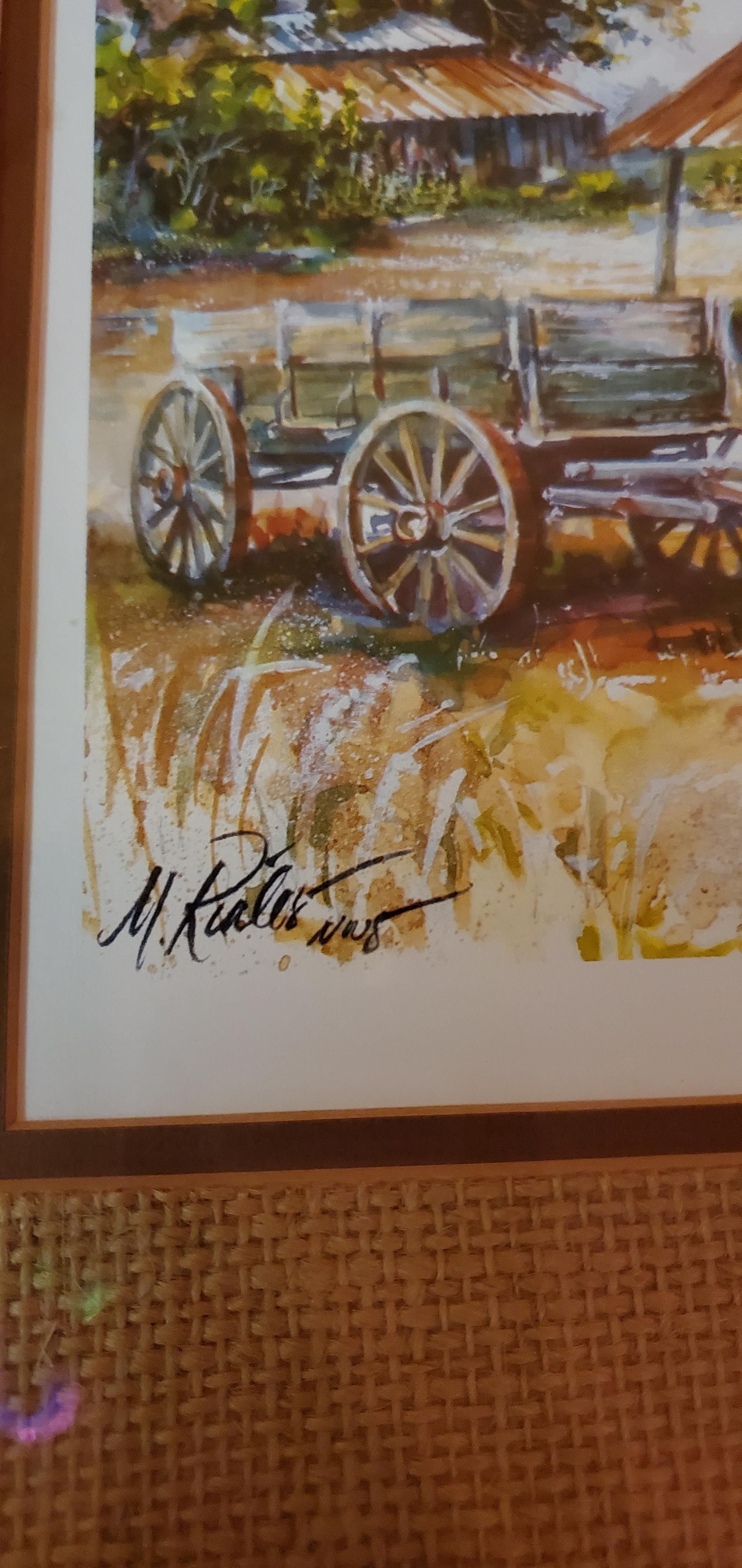 Farm Scene Framed Print