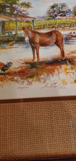 Farm Scene Framed Print