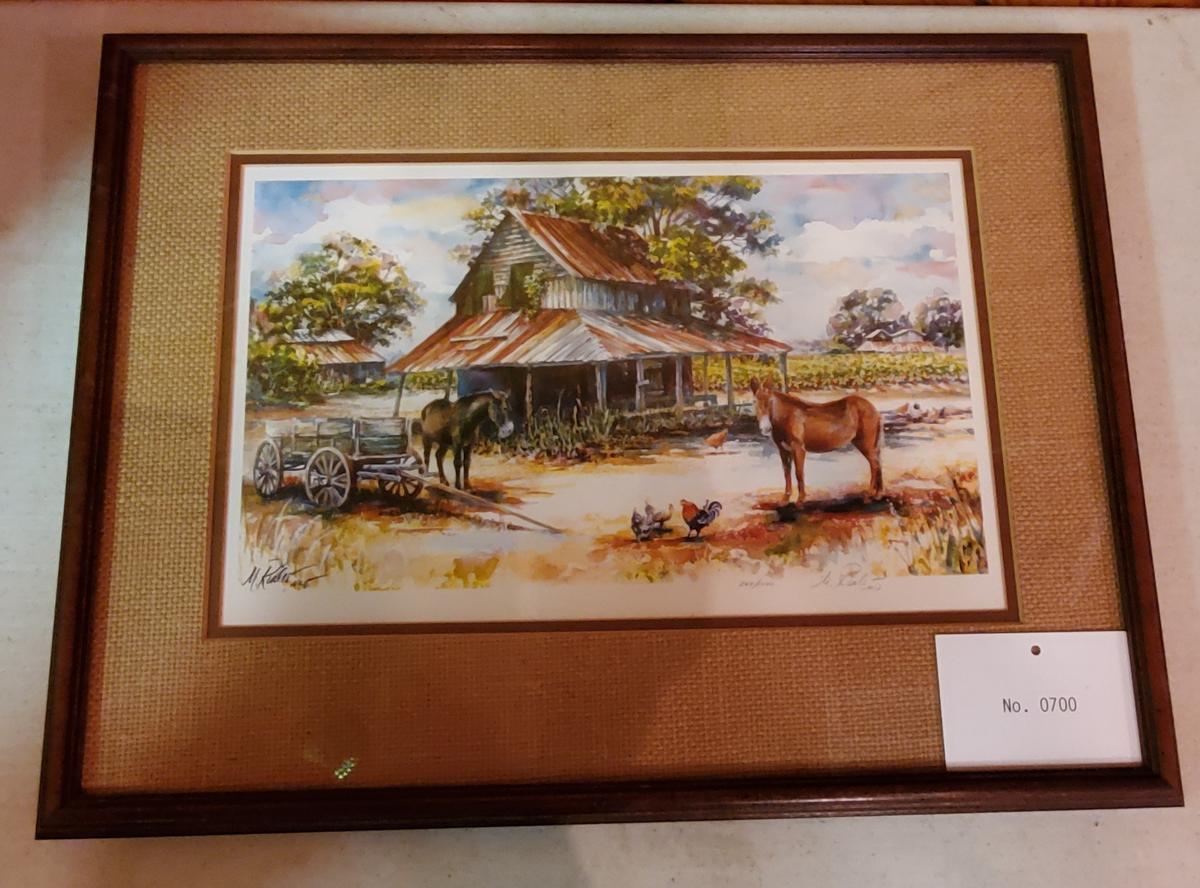 Farm Scene Framed Print