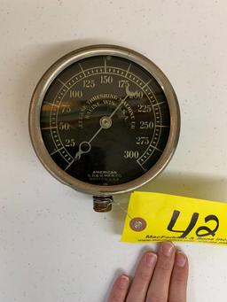 42 J.I. Case Threshing Machine Co. Steam Gauge
