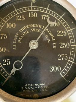 42 J.I. Case Threshing Machine Co. Steam Gauge
