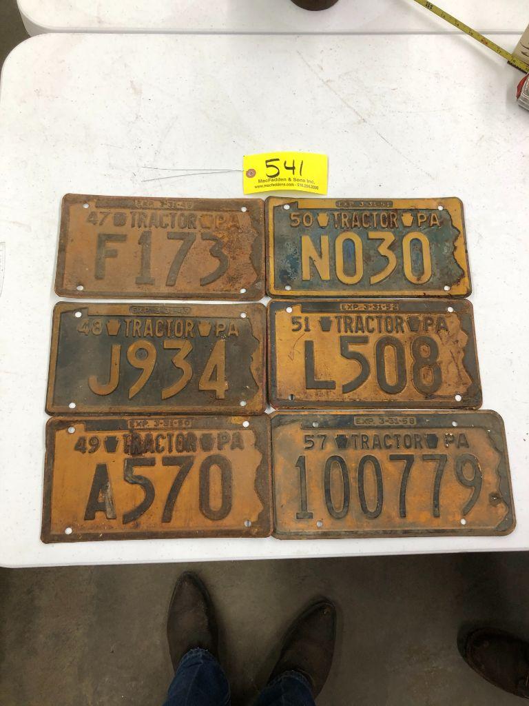 541 (6) PA Tractor License Plates