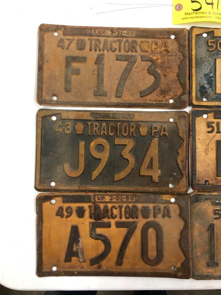 541 (6) PA Tractor License Plates