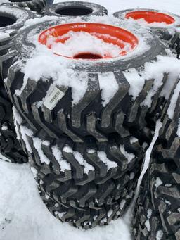 1031 Set of (4) New 12-16.5 Tires on Bobcat Rims