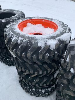 1035 Set of (4) New 10-16.5 Tires on Bobcat Rims