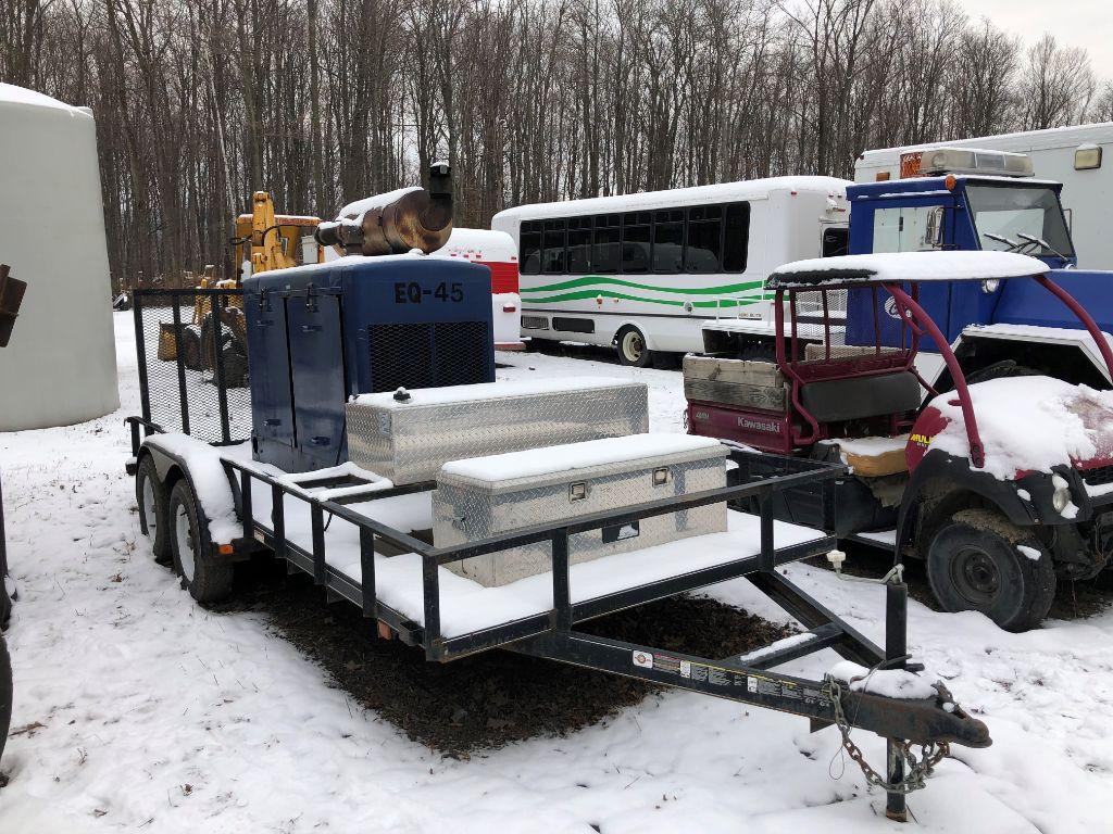3807 Tow Behind Multi-Phase Generator on Trailer