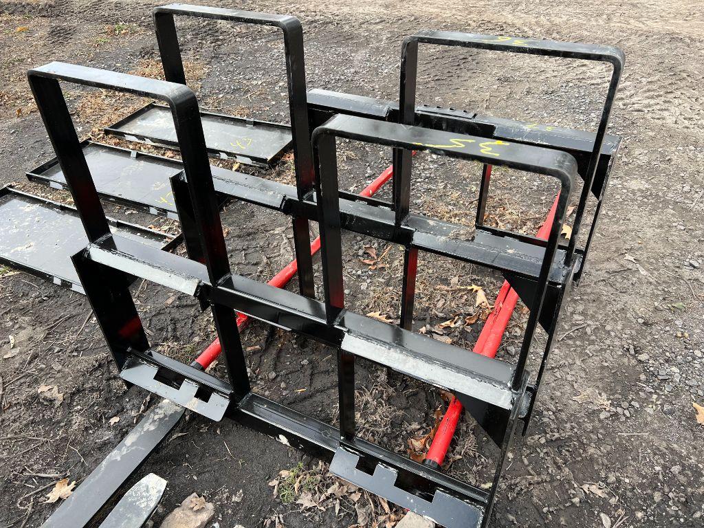 36 New Kivel High Back Dual Prong Bale Spear Attachment