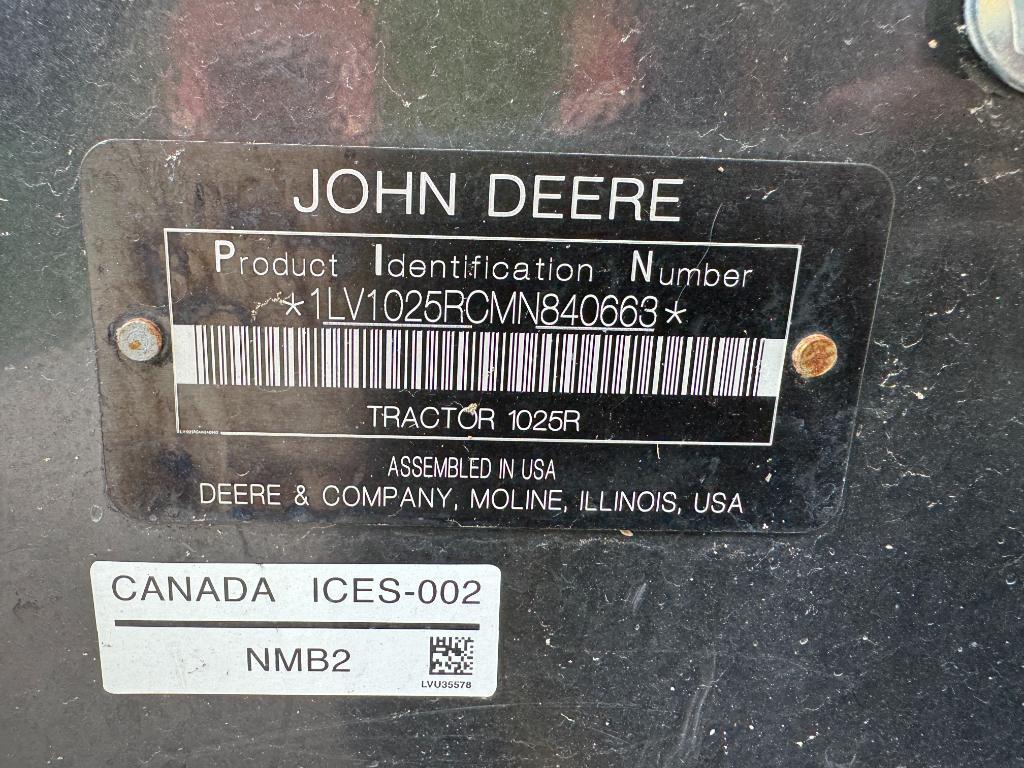 403 John Deere 1025R Tractor