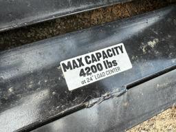 2049 Set of New 48in Kivel 4200lb Pallet Forks
