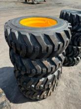 1002 Set of (4) New Tires on Wheels for NH/JD/CAT
